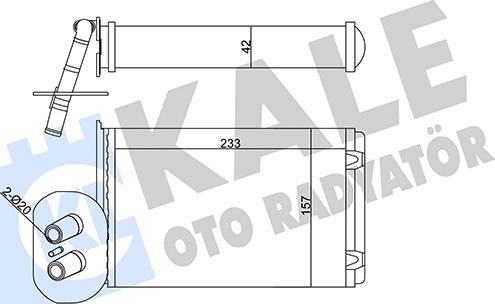 KALE OTO RADYATÖR 346445 - Теплообмінник, опалення салону autozip.com.ua