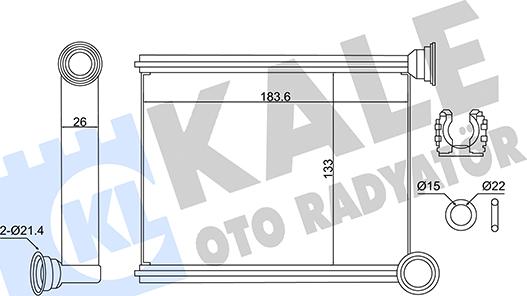 KALE OTO RADYATÖR 346420 - Теплообмінник, опалення салону autozip.com.ua