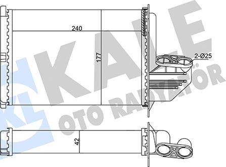 KALE OTO RADYATÖR 346470 - Теплообмінник, опалення салону autozip.com.ua