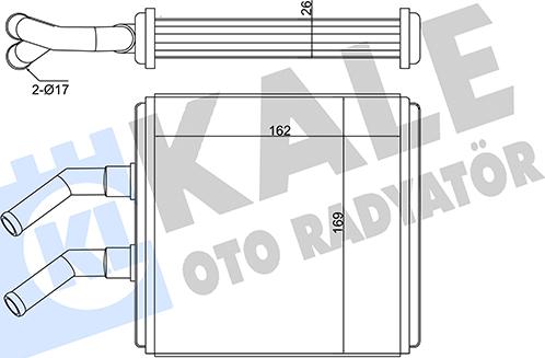 KALE OTO RADYATÖR 346585 - Теплообмінник, опалення салону autozip.com.ua