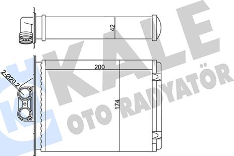 KALE OTO RADYATÖR 346695 - Теплообмінник, опалення салону autozip.com.ua