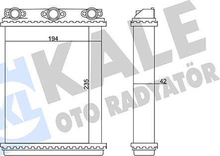 KALE OTO RADYATÖR 346635 - Теплообмінник, опалення салону autozip.com.ua