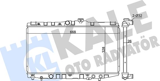 KALE OTO RADYATÖR 346045 - Радіатор, охолодження двигуна autozip.com.ua