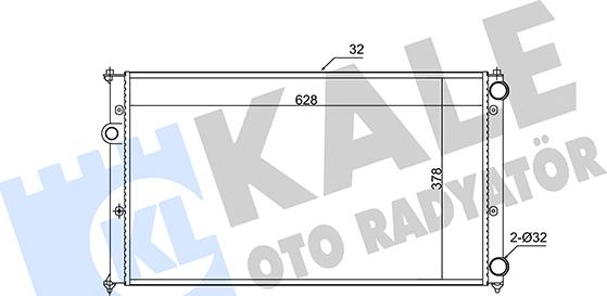 KALE OTO RADYATÖR 346055 - Радіатор, охолодження двигуна autozip.com.ua