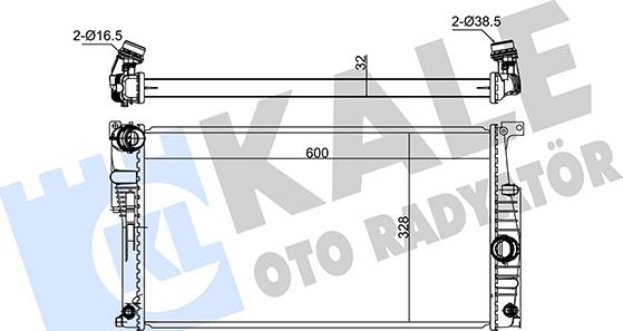 KALE OTO RADYATÖR 346070 - Радіатор, охолодження двигуна autozip.com.ua