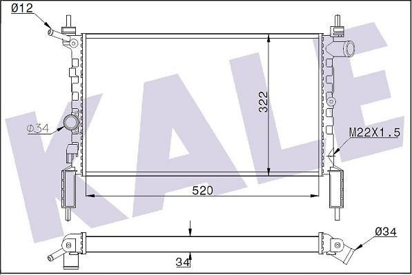 KALE OTO RADYATÖR 346195 - Радіатор, охолодження двигуна autozip.com.ua