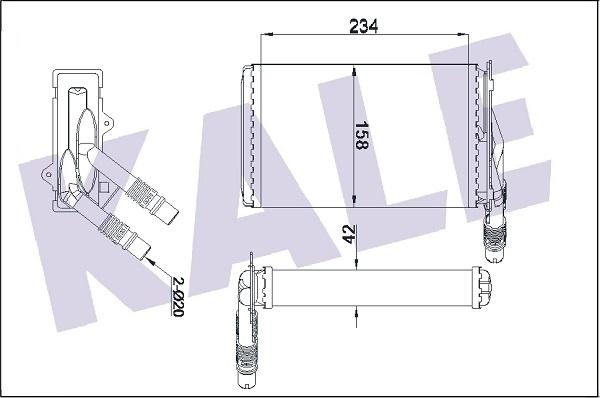 KALE OTO RADYATÖR 346395 - Теплообмінник, опалення салону autozip.com.ua