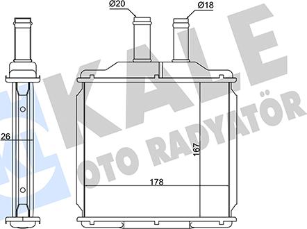 KALE OTO RADYATÖR 346315 - Теплообмінник, опалення салону autozip.com.ua