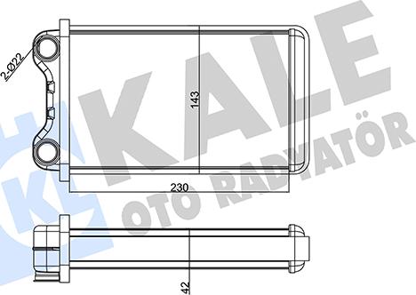 KALE OTO RADYATÖR 346245 - Теплообмінник, опалення салону autozip.com.ua