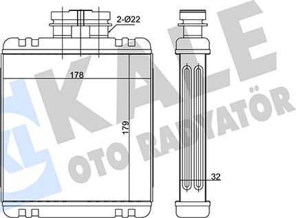 KALE OTO RADYATÖR 346260 - Теплообмінник, опалення салону autozip.com.ua