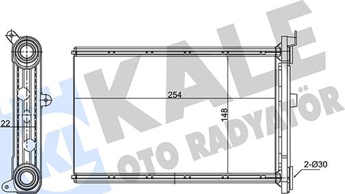 KALE OTO RADYATÖR 346755 - Теплообмінник, опалення салону autozip.com.ua