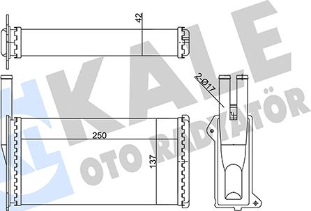 KALE OTO RADYATÖR 346760 - Теплообмінник, опалення салону autozip.com.ua