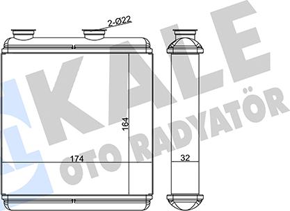 KALE OTO RADYATÖR 346705 - Теплообмінник, опалення салону autozip.com.ua