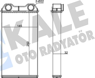 KALE OTO RADYATÖR 346720 - Теплообмінник, опалення салону autozip.com.ua