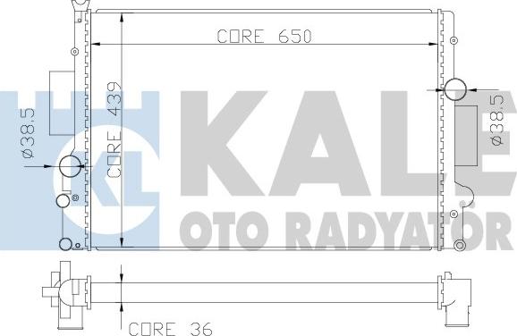 KALE OTO RADYATÖR 341985 - Радіатор, охолодження двигуна autozip.com.ua