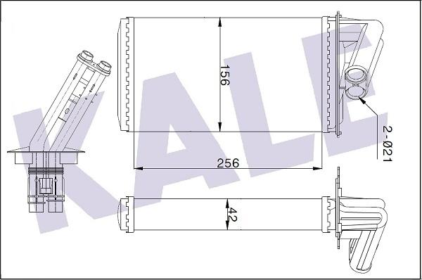 KALE OTO RADYATÖR 348460 - Теплообмінник, опалення салону autozip.com.ua