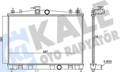 KALE OTO RADYATÖR 348005 - Радіатор, охолодження двигуна autozip.com.ua