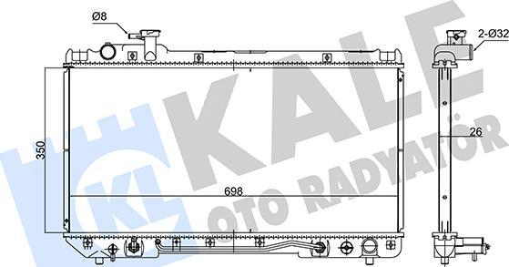 KALE OTO RADYATÖR 348180 - Радіатор, охолодження двигуна autozip.com.ua