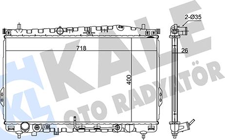 KALE OTO RADYATÖR 348340 - Радіатор, охолодження двигуна autozip.com.ua