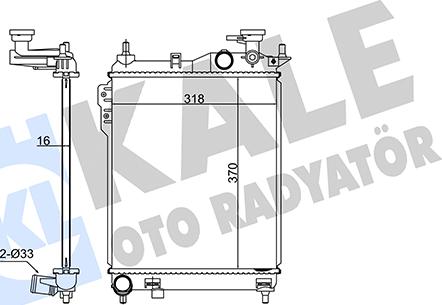 KALE OTO RADYATÖR 348330 - Радіатор, охолодження двигуна autozip.com.ua
