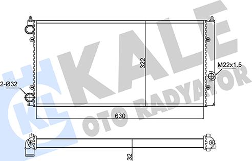 KALE OTO RADYATÖR 348240 - Радіатор, охолодження двигуна autozip.com.ua