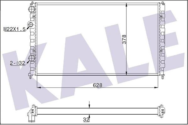 KALE OTO RADYATÖR 348260 - Радіатор, охолодження двигуна autozip.com.ua