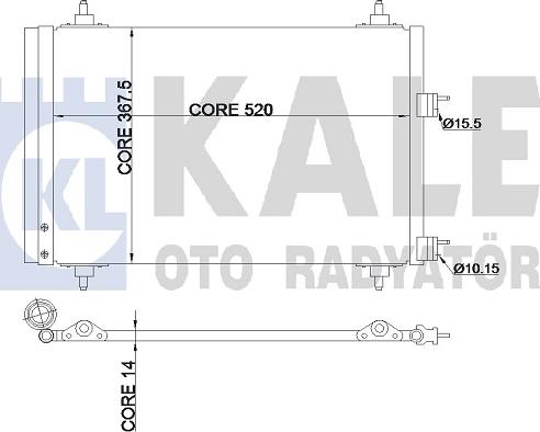 KALE OTO RADYATÖR 343095 - Конденсатор, кондиціонер autozip.com.ua
