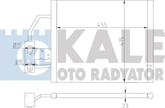 KALE OTO RADYATÖR 343055 - Конденсатор, кондиціонер autozip.com.ua