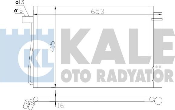 KALE OTO RADYATÖR 343060 - Конденсатор, кондиціонер autozip.com.ua