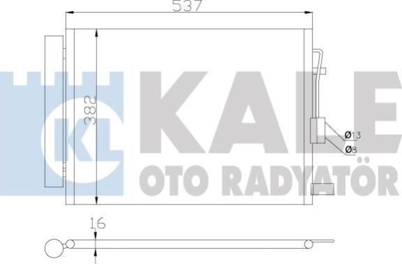 KALE OTO RADYATÖR 343020 - Конденсатор, кондиціонер autozip.com.ua