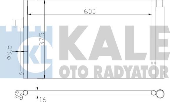KALE OTO RADYATÖR 343070 - Конденсатор, кондиціонер autozip.com.ua
