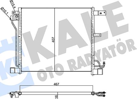 KALE OTO RADYATÖR 343165 - Конденсатор, кондиціонер autozip.com.ua