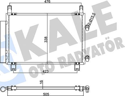 KALE OTO RADYATÖR 343110 - Конденсатор, кондиціонер autozip.com.ua