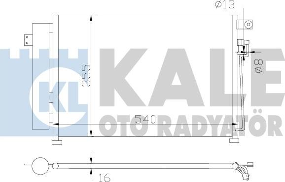 KALE OTO RADYATÖR 343125 - Конденсатор, кондиціонер autozip.com.ua