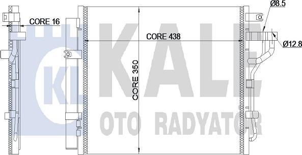 KALE OTO RADYATÖR 343120 - Конденсатор, кондиціонер autozip.com.ua
