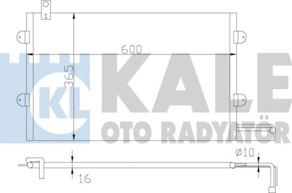 KALE OTO RADYATÖR 342945 - Конденсатор, кондиціонер autozip.com.ua