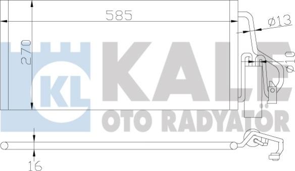 KALE OTO RADYATÖR 342915 - Конденсатор, кондиціонер autozip.com.ua