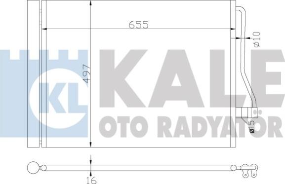 KALE OTO RADYATÖR 342490 - Конденсатор, кондиціонер autozip.com.ua