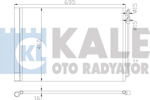 KALE OTO RADYATÖR 342415 - Конденсатор, кондиціонер autozip.com.ua