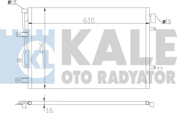 KALE OTO RADYATÖR 342410 - Конденсатор, кондиціонер autozip.com.ua