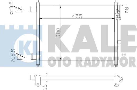 KALE OTO RADYATÖR 342435 - Конденсатор, кондиціонер autozip.com.ua
