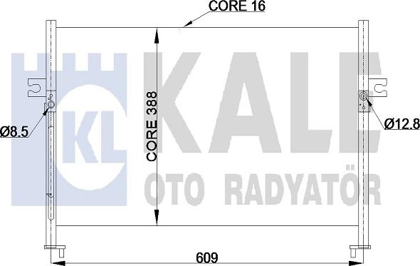 KALE OTO RADYATÖR 342425 - Конденсатор, кондиціонер autozip.com.ua