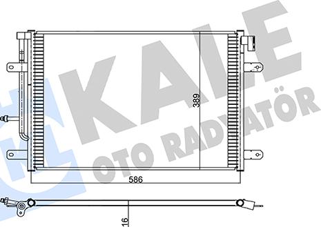 KALE OTO RADYATÖR 342475 - Конденсатор, кондиціонер autozip.com.ua