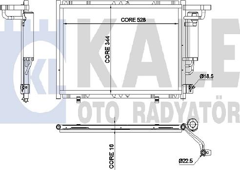 KALE OTO RADYATÖR 342520 - Конденсатор, кондиціонер autozip.com.ua