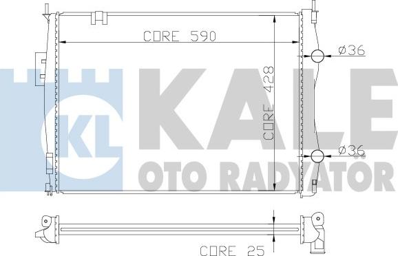 KALE OTO RADYATÖR 342055 - Радіатор, охолодження двигуна autozip.com.ua