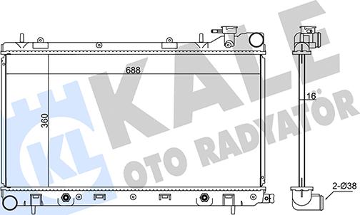 KALE OTO RADYATÖR 342105 - Радіатор, охолодження двигуна autozip.com.ua