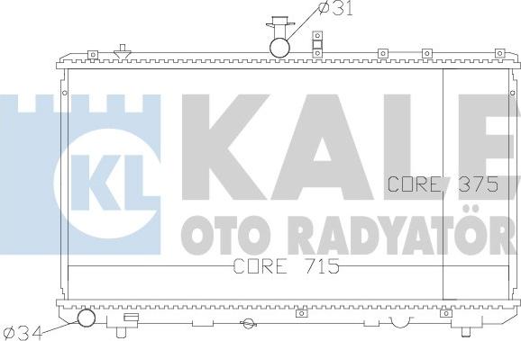 KALE OTO RADYATÖR 342125 - Радіатор, охолодження двигуна autozip.com.ua