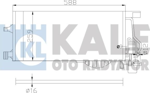 KALE OTO RADYATÖR 342895 - Конденсатор, кондиціонер autozip.com.ua