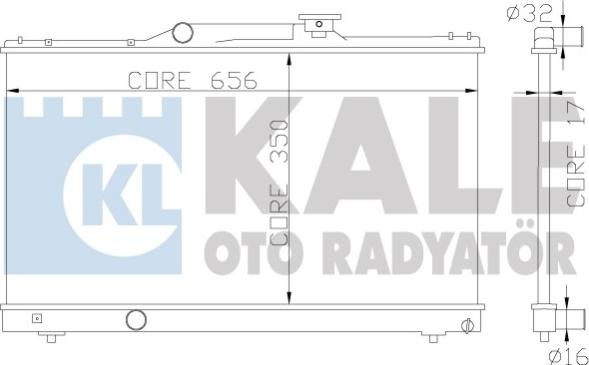 KALE OTO RADYATÖR 342325 - Радіатор, охолодження двигуна autozip.com.ua