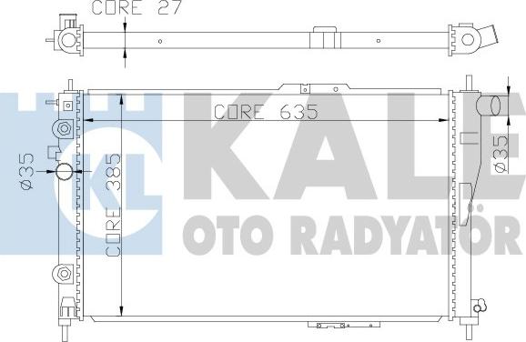 KALE OTO RADYATÖR 342245 - Радіатор, охолодження двигуна autozip.com.ua